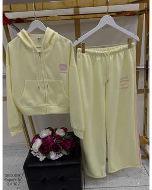 ЖЕНСКИЙ КОСТЮМ ТКАНЬ УТЕПЛЁННЫЙ С НАЧЕСОМ