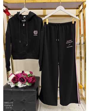 ЖЕНСКИЙ КОСТЮМ ТКАНЬ УТЕПЛЁННЫЙ С НАЧЕСОМ