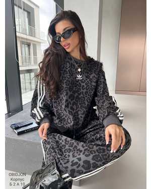 ЖЕНСКИЙ КОСТЮМ ТКАНЬ УТЕПЛЁННЫЙ С НАЧЕСОМ