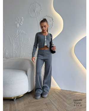 ЖЕНСКИЙ КОСТЮМ ДВОЙКА ТКАНЬ ВЯЗАНАЯ