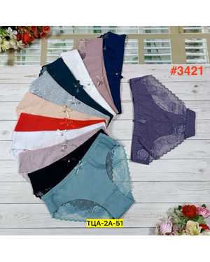 Женские трусики. В упаковке 6 шт один размер, разные цвета
