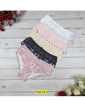 Женские трусики. В упаковке 5 шт один размер, разные цвета