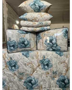 Комплект постельного белья с одеялом + подушка 2шт. Ткань: Сатин-Хлопок(возможно замена на похожее)