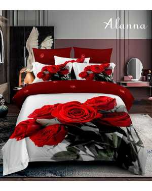 Комплект постельного белья alanna ткань: сатин-хлопок; плотность: 140гр(возможно замена на похожее)