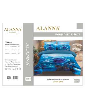 Комплект постельного белья alanna ткань: сатин-хлопок; плотность: 140гр(возможно замена на похожее)