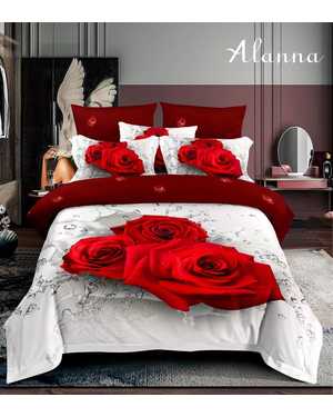 Комплект постельного белья alanna ткань: сатин-хлопок; плотность: 140гр(возможно замена на похожее)