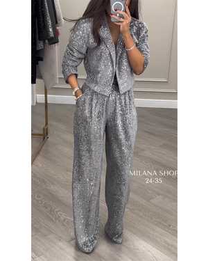 ЖЕНСКИЙ КОСТЮМ ТКАНЬ ПАЙЕТКА С ПОДКЛАДКОЙ