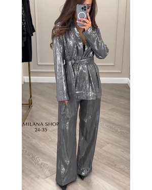 ЖЕНСКИЙ КОСТЮМ ДВОЙКА ТКАНЬ ПАЙЕТКА С ПОДКЛАДКОЙ