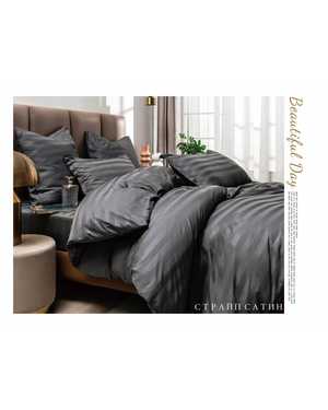 Комплект постельного белья Boris Strip Satin. Ткань:️ Страйп-Сатин Плотность: 140 гр(возможно замена на похожее)