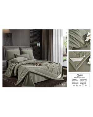 Комплект постельного белья с готовым одеялом. Ткань: Сатин бархатный С вышивкой Плотность: 160гр(возможно замена на похожее)