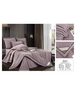 Комплект постельного белья с готовым одеялом. Ткань: Сатин бархатный С вышивкой Плотность: 160гр(возможно замена на похожее)