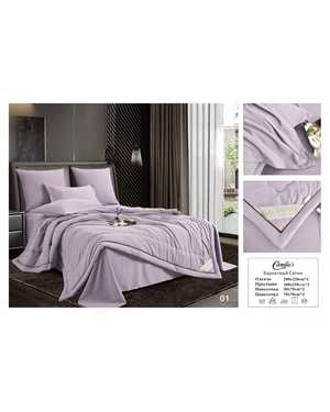 Комплект постельного белья с готовым одеялом. Ткань: Сатин бархатный С вышивкой Плотность: 160гр(возможно замена на похожее)