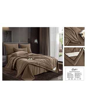 Комплект постельного белья с готовым одеялом. Ткань: Сатин бархатный С вышивкой Плотность: 160гр(возможно замена на похожее)