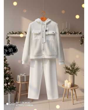 ЖЕНСКИЙ КОСТЮМ ДВОЙКА В РАЗМЕР ТКАНЬ ФЛИС + БАРАШКА