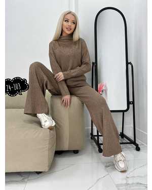 ЖЕНСКИЙ КОСТЮМ ДВОЙКА ТКАНЬ КАШЕМИРОВАЯ ЛАПША ВЯЗКА