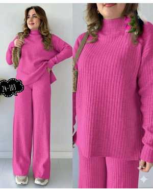 ЖЕНСКИЙ КОСТЮМ ДВОЙКА ТКАНЬ КАШЕМИРОВАЯ ЛАПША ВЯЗКА