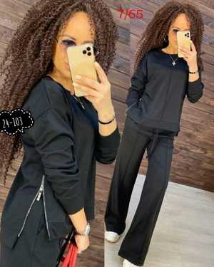 ЖЕНСКИЙ КОСТЮМ ДВОЙКА ТКАНЬ ТРИКОТАЖ