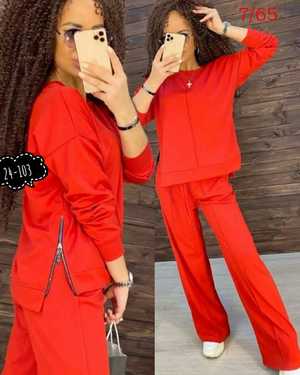 ЖЕНСКИЙ КОСТЮМ ДВОЙКА ТКАНЬ ТРИКОТАЖ