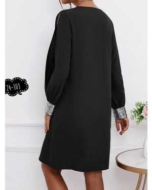 ПЛАТЬЕ ТКАНЬ КРЕПУН С СТРАЗЫ