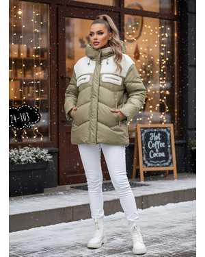 УТЕПЛЁННЫЙ КУРТКА ТКАНЬ ХОЛОФАЙБЕР