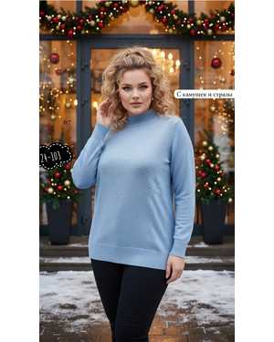 СВИТЕР ТКАНЬ КИТАЙ ЛЮРЕКС С КАМУШЕК И СТРАЗЫ