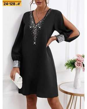 ПЛАТЬЕ ТКАНЬ КРЕПУН СО СТРАЗАМИ