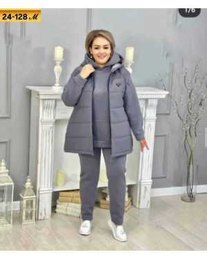 ЖЕНСКИЙ КОСТЮМ ТРОЙКА В РАЗМЕР ТКАНЬ ФЛИС