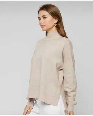 СВИТЕР ТКАНЬ 48% CASHMERE, 29% WOOL, 18% COTTON, 5% ELASTANE