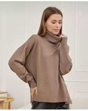 СВИТЕР ТКАНЬ 48% CASHMERE, 29% WOOL, 18% COTTON, 5% ELASTANE