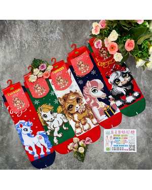 Новогодние носочки Упаковка 10пар Размер:36-41