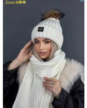 ШАПКА С ФЛИСОМ И ПОМПОНОМ ВЗРОСЛЫЙ РАЗМЕР: ЕДИНЫЙ 35% ШЕРСТЬ, 35% МАХЕР, 30% АКРИЛ СЕЗОН ЗИМА