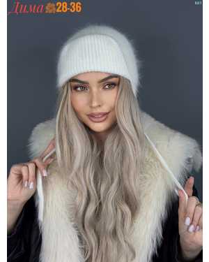 ШАПКА ОТ 8 ДО 109 ЛЕТ РАЗМЕР: ЕДИНЫЙ 80 % АНГОРА, 5 % АКРИЛ, 15 % ШЕРСТЬ