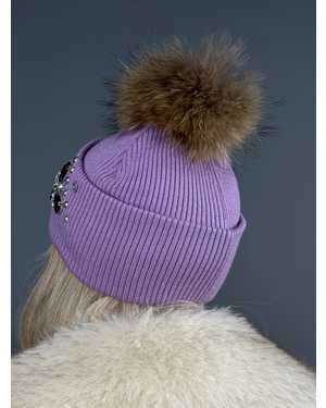 ШАПКА ДВОЙНАЯ С ПОМПОНОМ ОТ 8 ДО 81 ЛЕТ РАЗМЕР: ОТ 8 ДО 81 ЛЕТ 70% ШЕРСТЬ, 30% АКРИЛ СЕЗОН ЗИМА