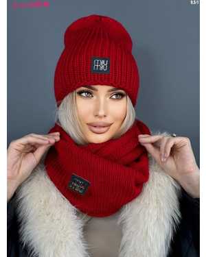 ШАПКА ДВОЙНАЯ С ХОМУТОМ РАЗМЕР: ЕДИНЫЙ 70% ШЕРСТЬ, 30% АКРИЛ