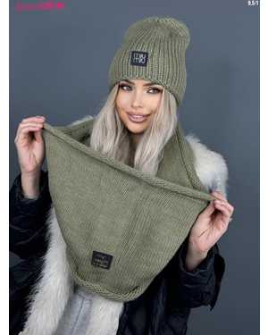 ШАПКА ДВОЙНАЯ С ХОМУТОМ РАЗМЕР: ЕДИНЫЙ 70% ШЕРСТЬ, 30% АКРИЛ