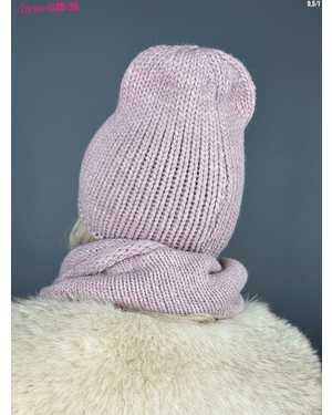 ШАПКА ДВОЙНАЯ С ХОМУТОМ РАЗМЕР: ЕДИНЫЙ 70% ШЕРСТЬ, 30% АКРИЛ