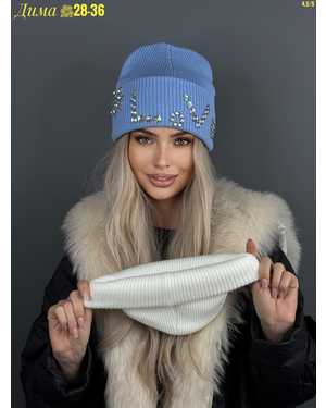 ШАПКА ДВОЙНАЯ ТЕПЛАЯ С КАМНЯМИ ОТ 8 ЛЕТ ДО 81 ЛЕТ РАЗМЕР: ОТ 8 ЛЕТ ДО 81 ЛЕТ 70% ШЕРСТЬ, 30% АКРИЛ СЕЗОН ЗИМА