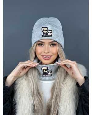 ШАПКА ДВОЙНАЯ + СНУД ОТ 8 ДО 108 ЛЕТ РАЗМЕР: ЕДИНЫЙ 70% ШЕРСТЬ, 30% АКРИЛ СЕЗОН ЗИМА