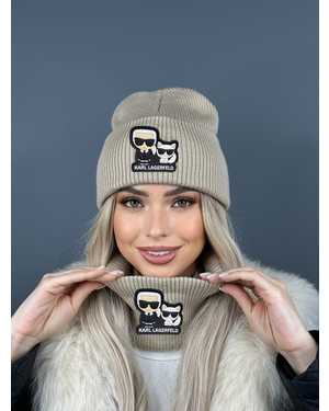 ШАПКА ДВОЙНАЯ + СНУД ОТ 8 ДО 108 ЛЕТ РАЗМЕР: ЕДИНЫЙ 70% ШЕРСТЬ, 30% АКРИЛ СЕЗОН ЗИМА