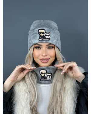 ШАПКА ДВОЙНАЯ + СНУД ОТ 8 ДО 108 ЛЕТ РАЗМЕР: ЕДИНЫЙ 70% ШЕРСТЬ, 30% АКРИЛ СЕЗОН ЗИМА