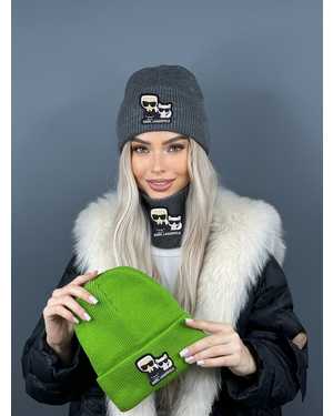 ШАПКА ДВОЙНАЯ + СНУД ОТ 8 ДО 108 ЛЕТ РАЗМЕР: ЕДИНЫЙ 70% ШЕРСТЬ, 30% АКРИЛ СЕЗОН ЗИМА