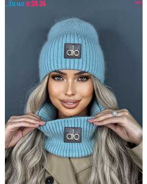 КОМПЛЕКТ ШАПКА АНГОРА ОТ 8 ЛЕТ ДО 103 ЛЕТ РАЗМЕР: ЕДИНЫЙ АНГОРА 35%, ШЕСТЬ 25%, ПУХА НОРКИ 25%, АКРИЛ 15% СЕЗОН ЗИМА