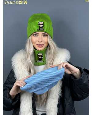 ШАПКА ДВОЙНАЯ + СНУД ОТ 8 ДО 108 ЛЕТ РАЗМЕР: ЕДИНЫЙ 70% ШЕРСТЬ, 30% АКРИЛ СЕЗОН ЗИМА