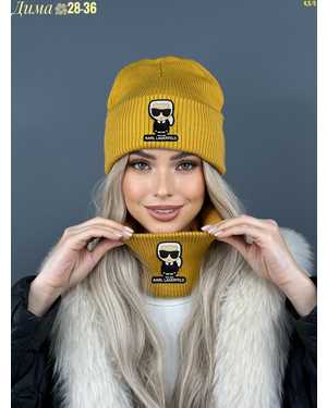 ШАПКА ДВОЙНАЯ + СНУД ОТ 8 ДО 108 ЛЕТ РАЗМЕР: ЕДИНЫЙ 70% ШЕРСТЬ, 30% АКРИЛ СЕЗОН ЗИМА