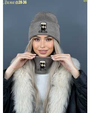 ШАПКА ДВОЙНАЯ + СНУД ОТ 8 ДО 108 ЛЕТ РАЗМЕР: ЕДИНЫЙ 70% ШЕРСТЬ, 30% АКРИЛ СЕЗОН ЗИМА