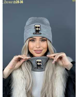 ШАПКА ДВОЙНАЯ + СНУД ОТ 8 ДО 108 ЛЕТ РАЗМЕР: ЕДИНЫЙ 70% ШЕРСТЬ, 30% АКРИЛ СЕЗОН ЗИМА