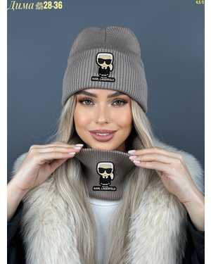 ШАПКА ДВОЙНАЯ + СНУД ОТ 8 ДО 108 ЛЕТ РАЗМЕР: ЕДИНЫЙ 70% ШЕРСТЬ, 30% АКРИЛ СЕЗОН ЗИМА