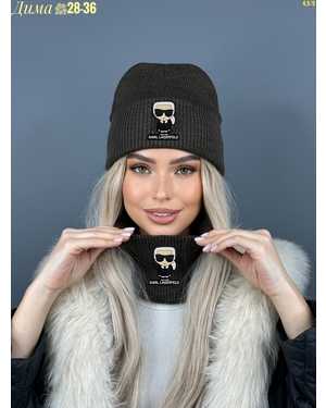 ШАПКА ДВОЙНАЯ + СНУД ОТ 8 ДО 108 ЛЕТ РАЗМЕР: ЕДИНЫЙ 70% ШЕРСТЬ, 30% АКРИЛ СЕЗОН ЗИМА