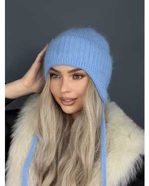 ШАПКА ОТ 8 ДО 109 ЛЕТ РАЗМЕР: ЕДИНЫЙ 80 % АНГОРА, 5 % АКРИЛ, 15 % ШЕРСТЬ