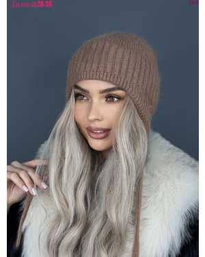 ШАПКА ОТ 8 ДО 109 ЛЕТ РАЗМЕР: ЕДИНЫЙ 80 % АНГОРА, 5 % АКРИЛ, 15 % ШЕРСТЬ